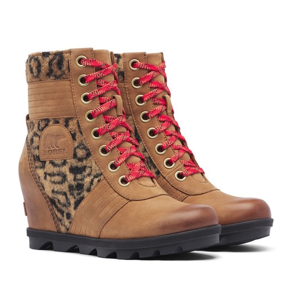 Lexie faux fur paneled wedge boot Clearance